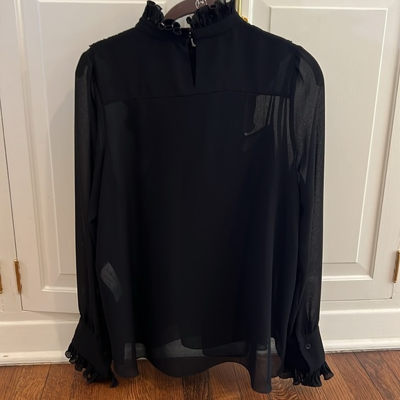 See by Chloe Black Blouse with Ruffle Collar and Cuffs - Picture 2 of 10